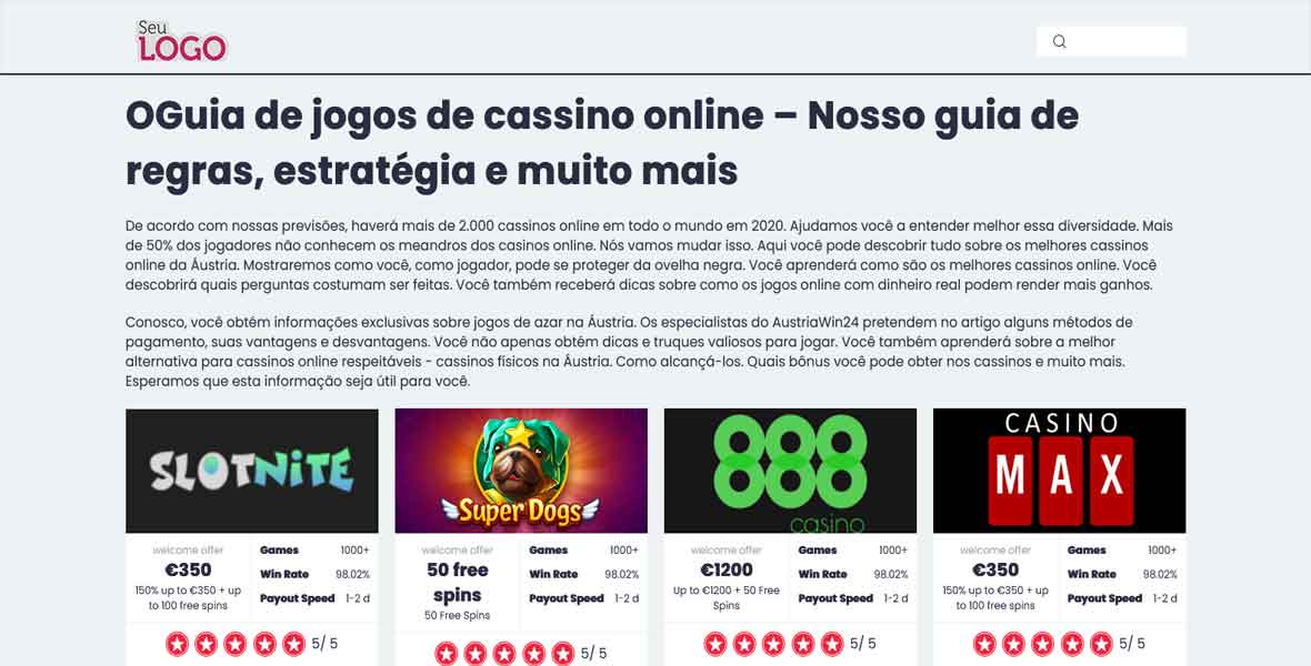 Agência na Web - Sistemas para Jogos & Casinos